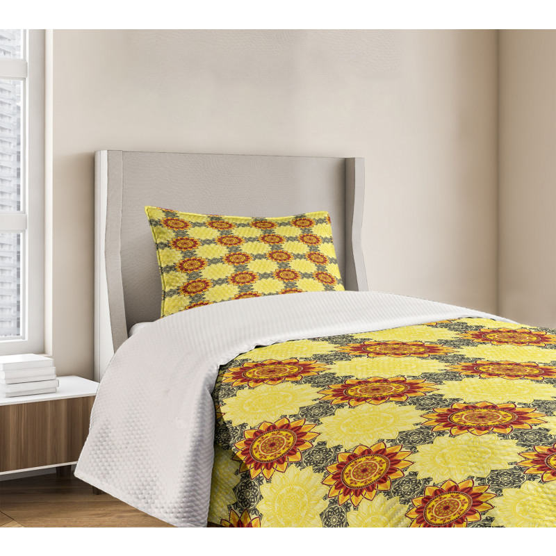 Vibrant Yellow Bedspread Set