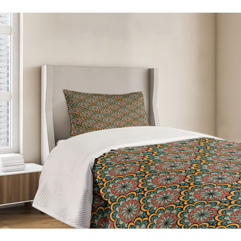 Tribal Paisley Flowers Bedspread Set