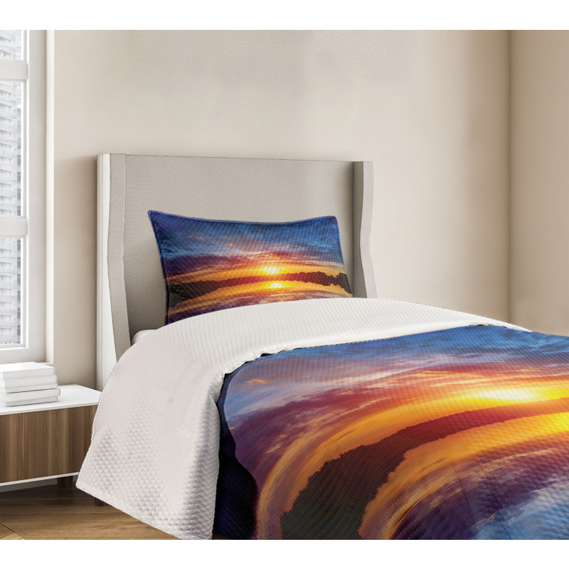 Dreamy Sunset Scenery Bedspread Set