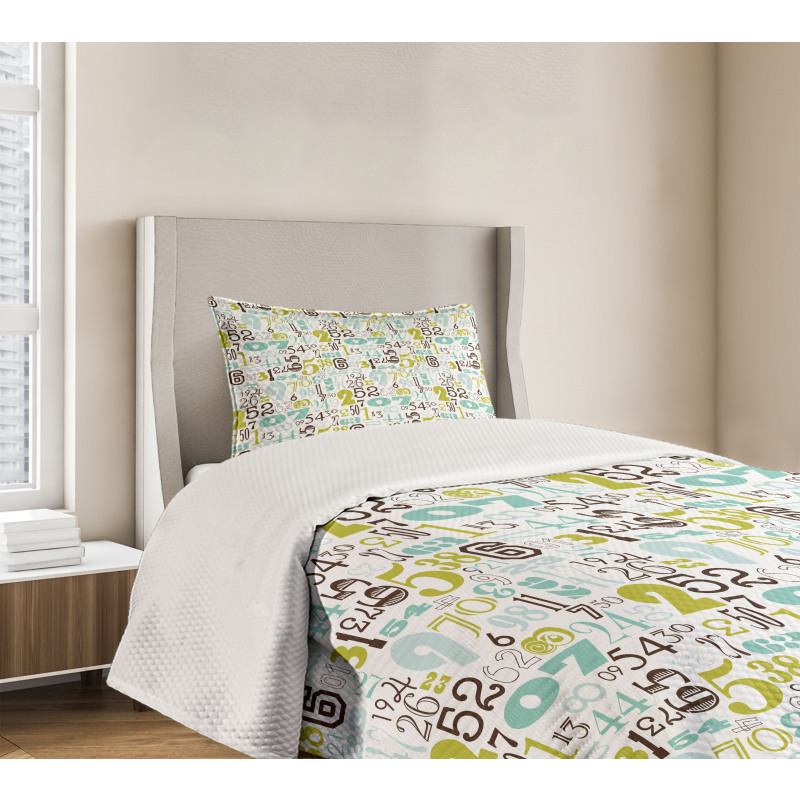 Colorful Typography Bedspread Set