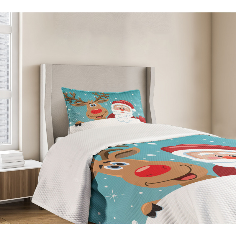 Rudolph Deer Greeting Bedspread Set