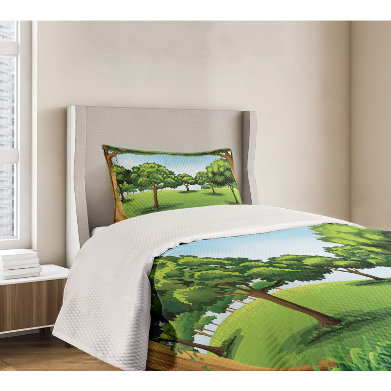 Nature Scene Summer Bedspread Set