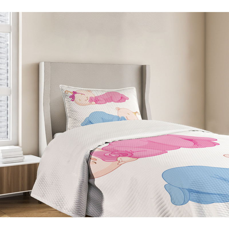 2 Charming Twins Asleep Bedspread Set