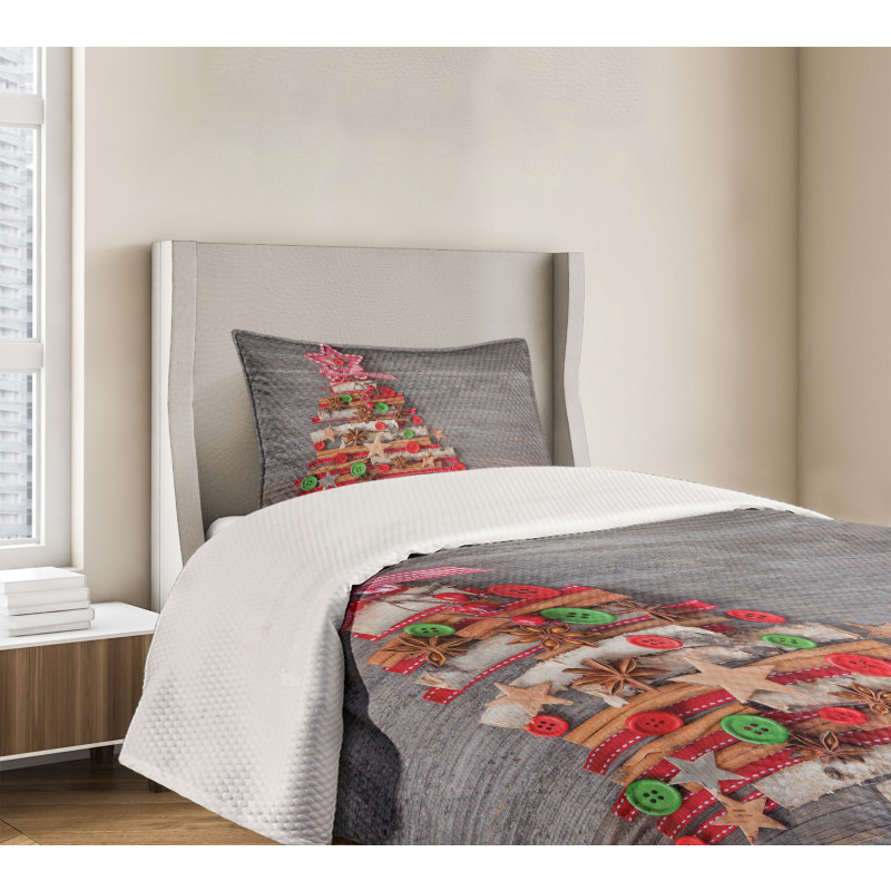 Tree Bottons Star Bedspread Set