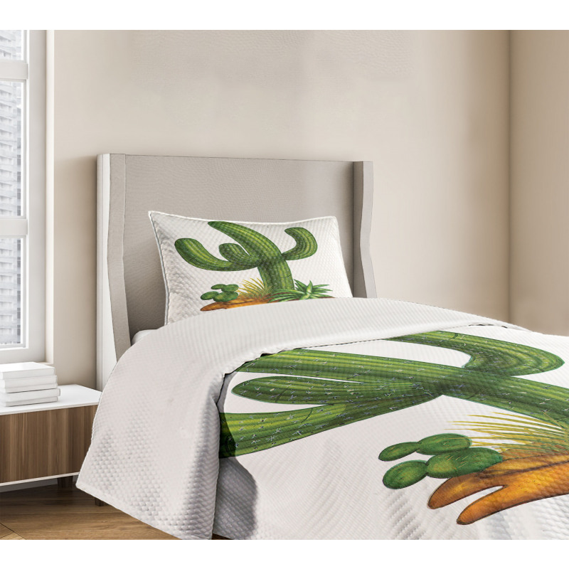 Arid Climate Saguaro Bedspread Set