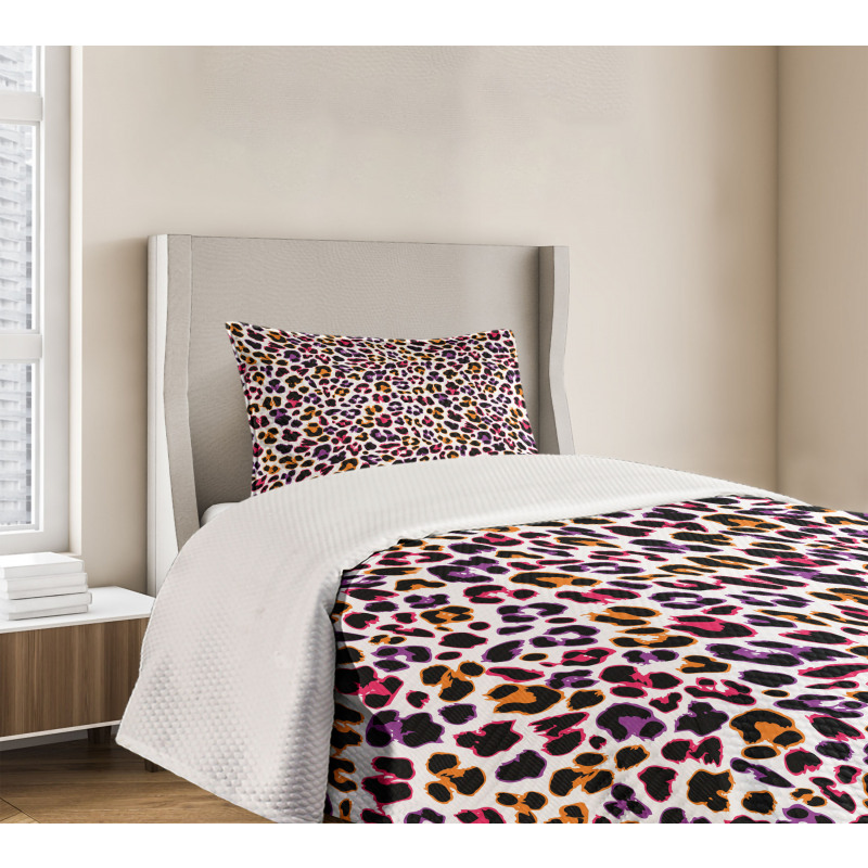 Safari Leopard Animal Motif Bedspread Set