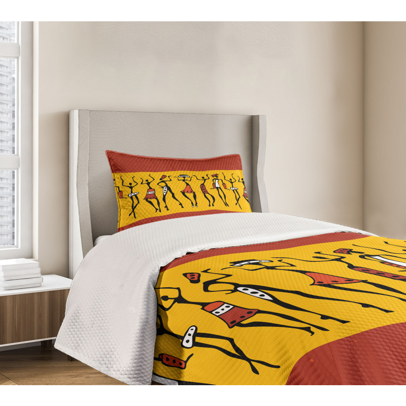 Dancing People Bedspread Set