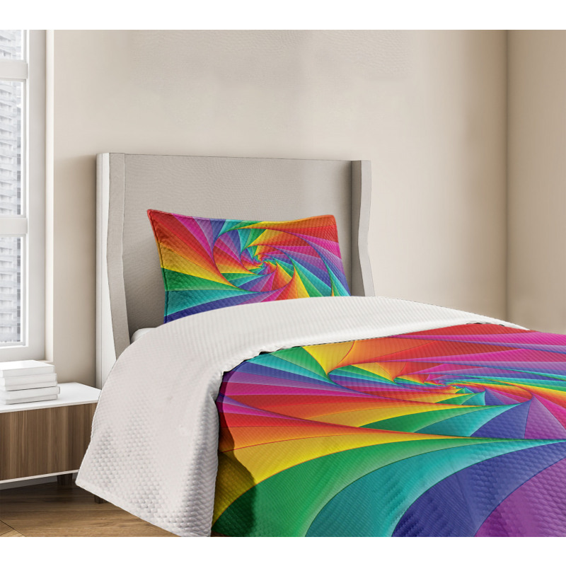 Abstract Art Vivid Swirl Bedspread Set