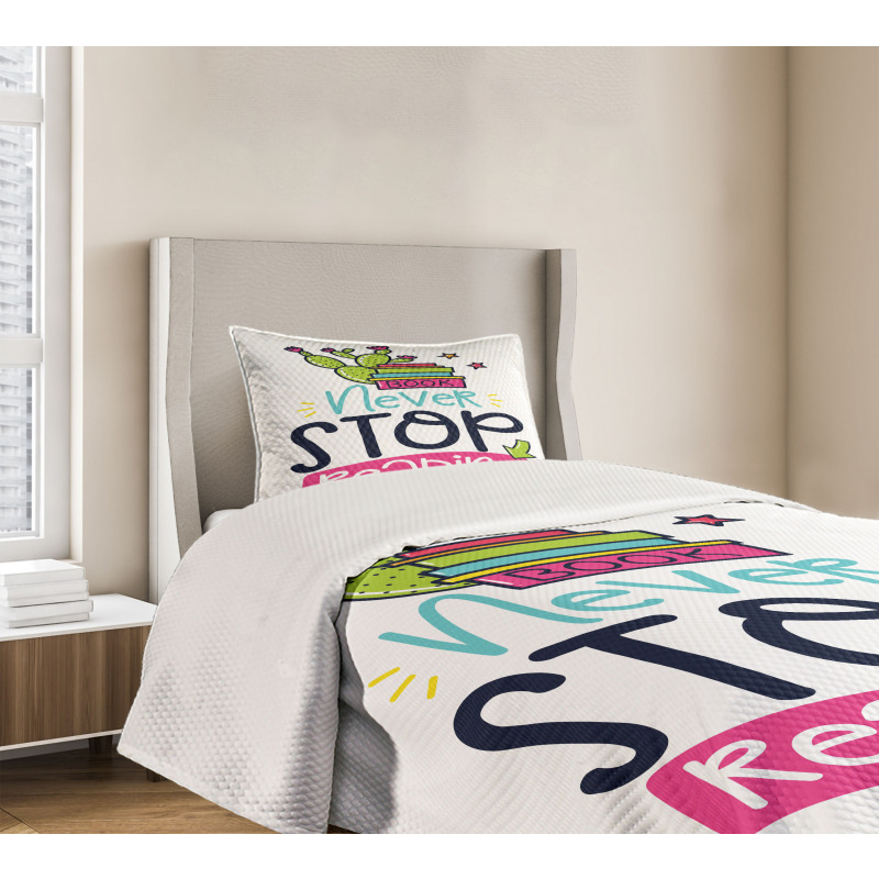 Vivid Cactus and Stars Bedspread Set