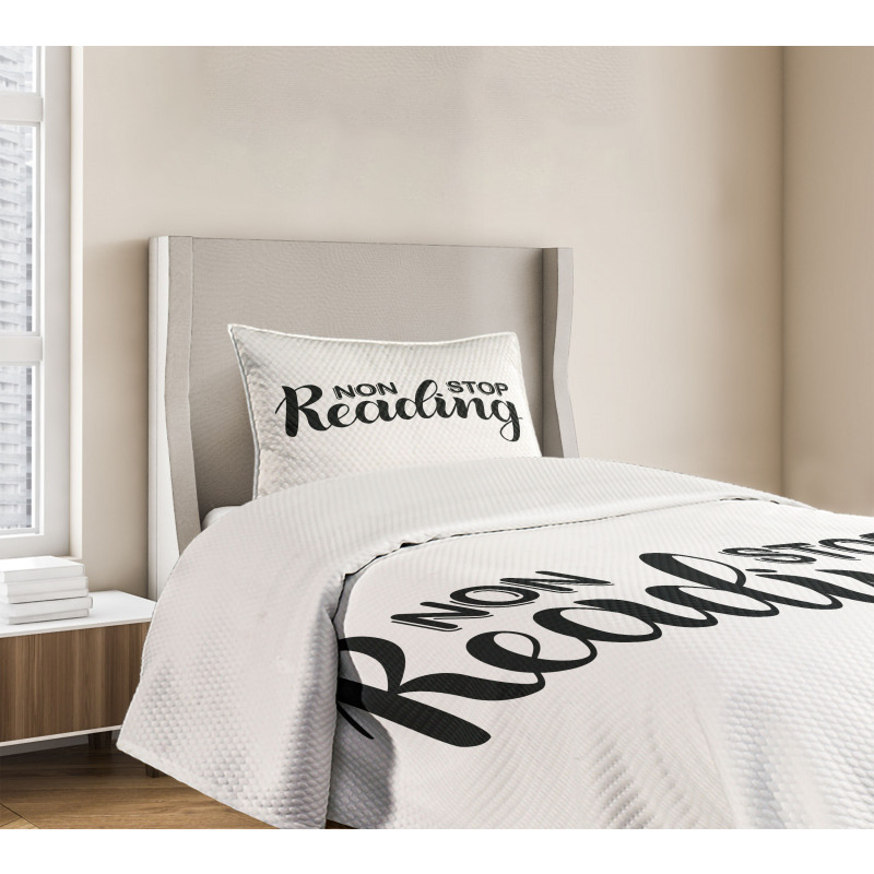 Non Stop Reading Theme Bedspread Set