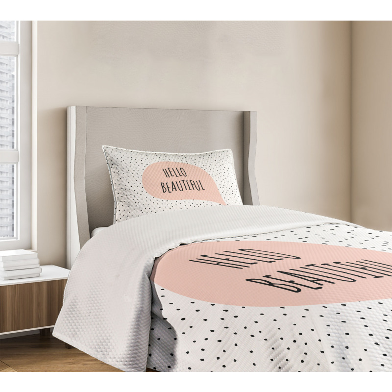 Romantic Message Pastel Bedspread Set