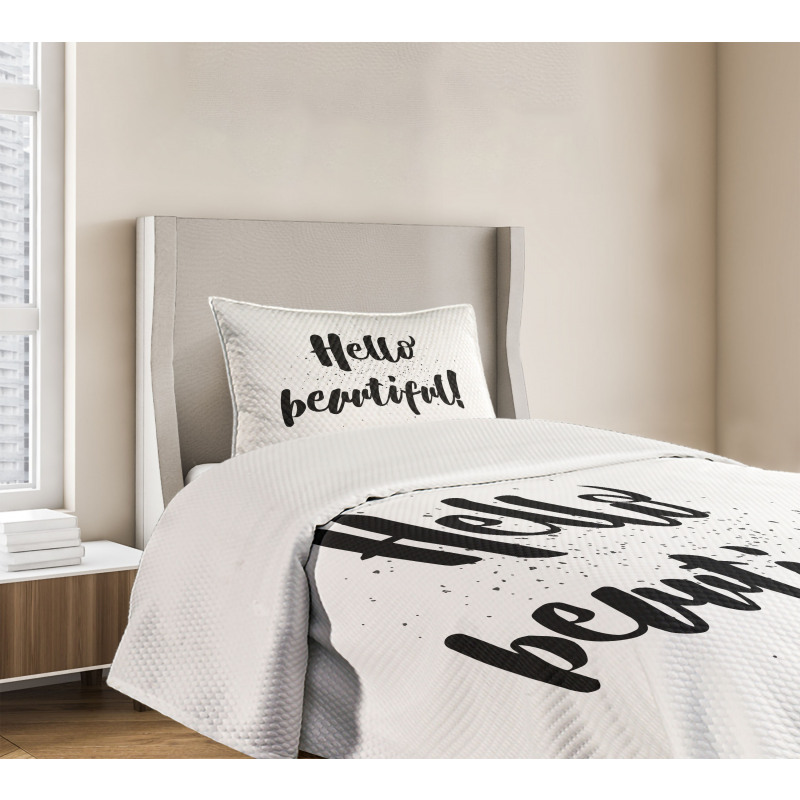 Hand Letters Tiny Dots Bedspread Set