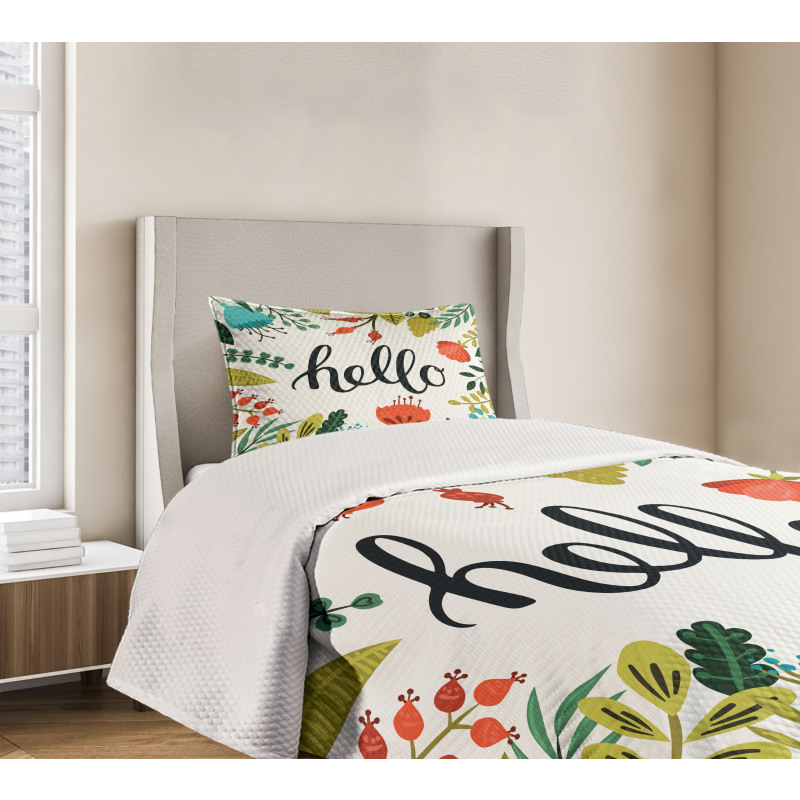 Flourishing Summer Flora Bedspread Set