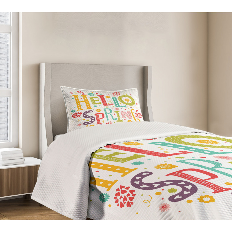 Colorful Spring Elements Bedspread Set