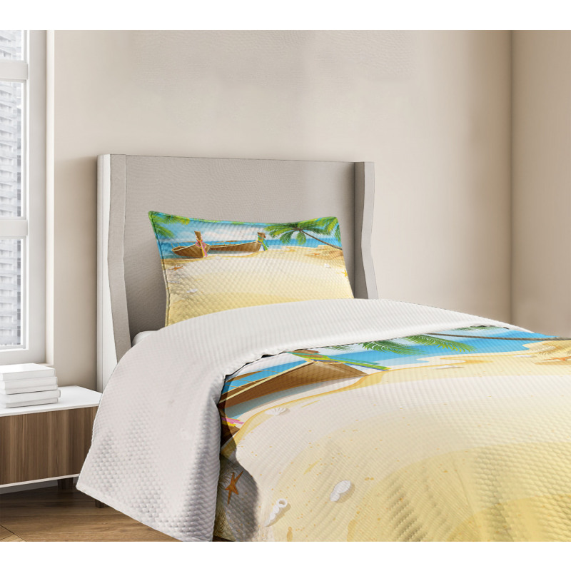 Paradise Island Tropical Bedspread Set