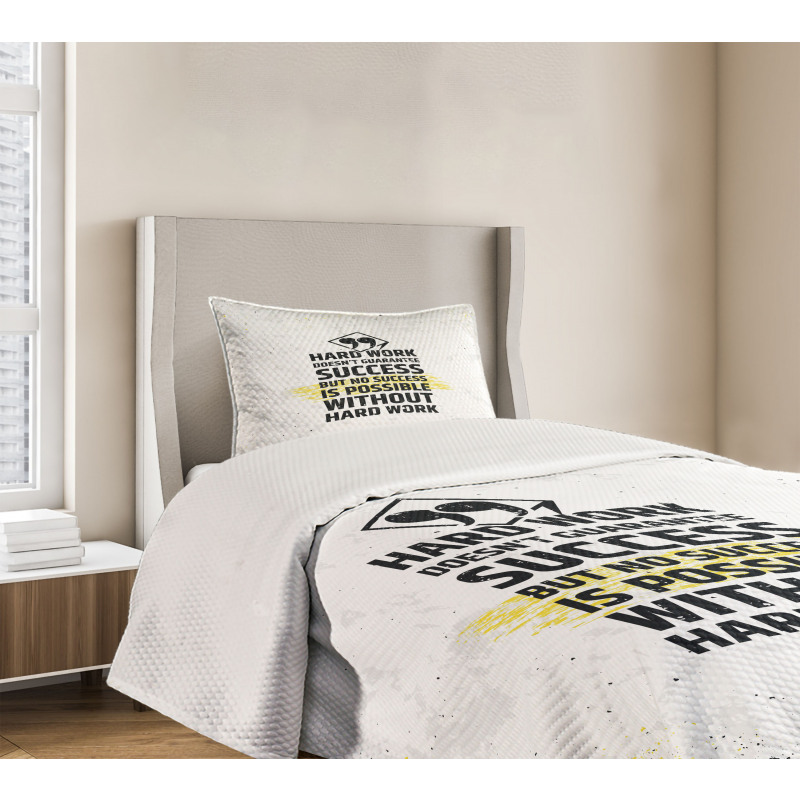 Hard Work Words Bedspread Set