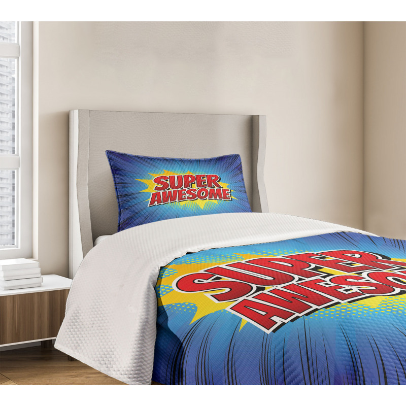 Comic Book Design Bedspread Set