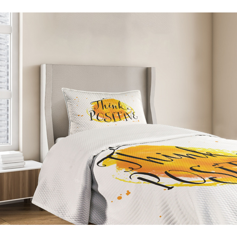 Color Splash Words Bedspread Set