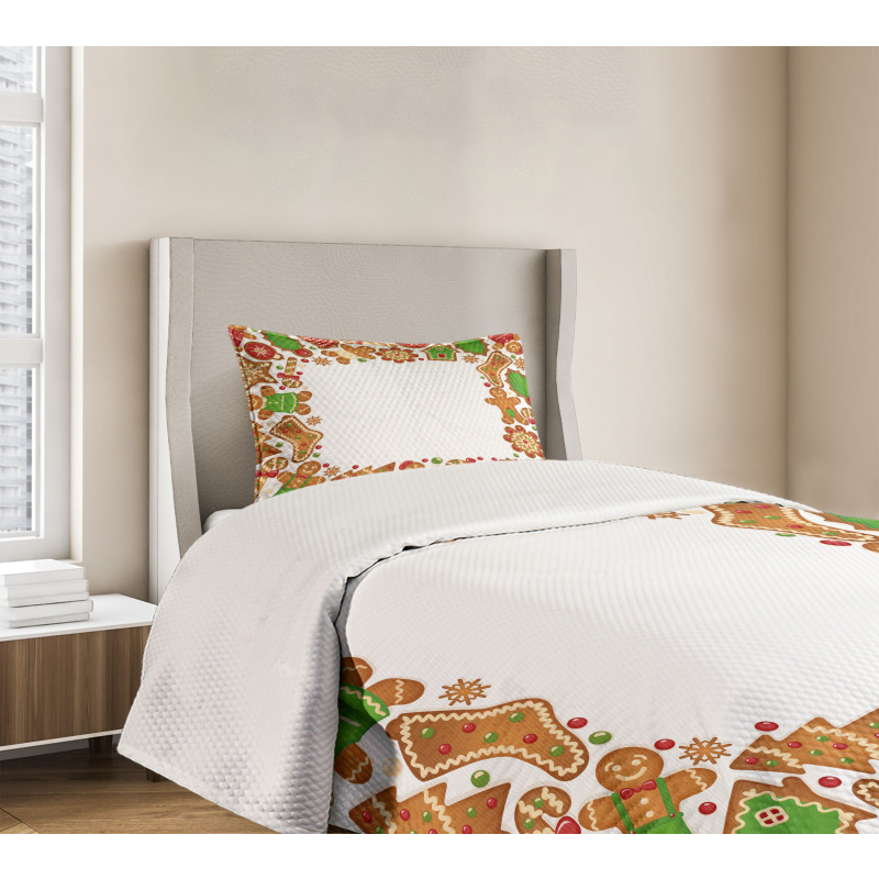 Gingerbread Biscuits Bedspread Set