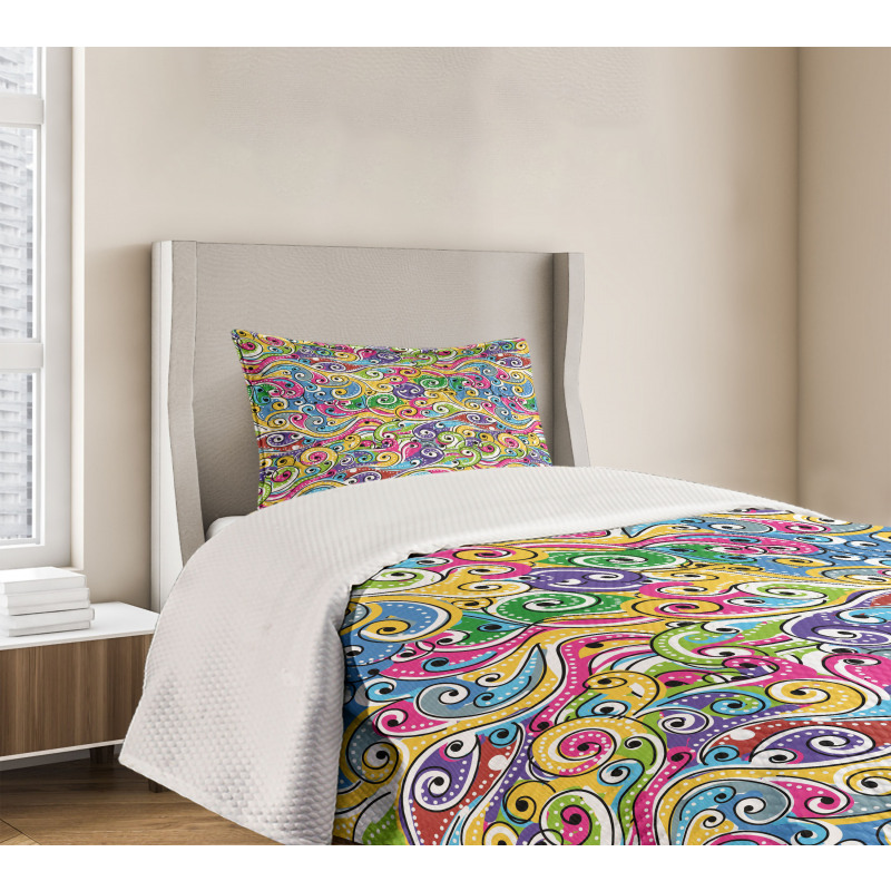 Funky Doodle Summer Art Bedspread Set