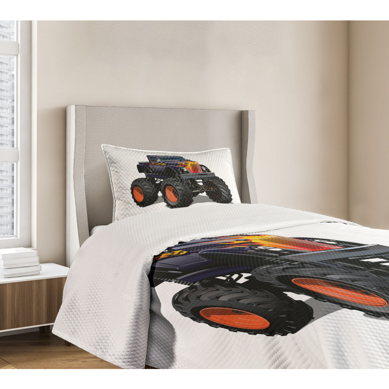 Flame Pattern Pickup Bedspread Set