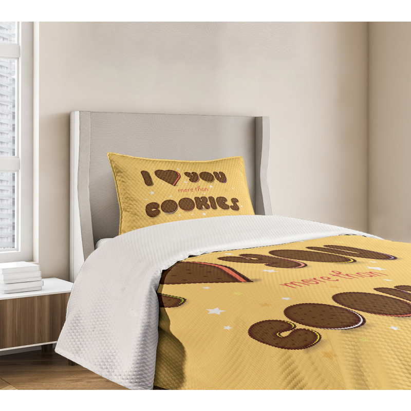 Chocolate Cookie Bedspread Set