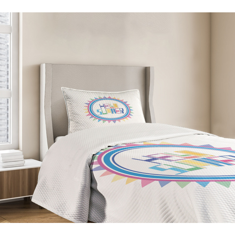 Retro Geometrical Bedspread Set