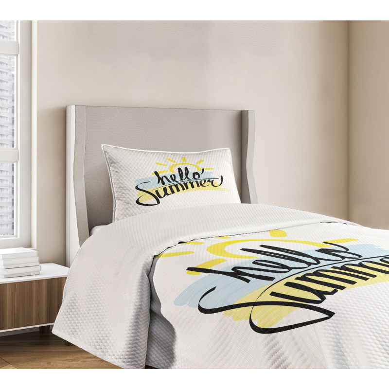 Brush Strokes Art Bedspread Set