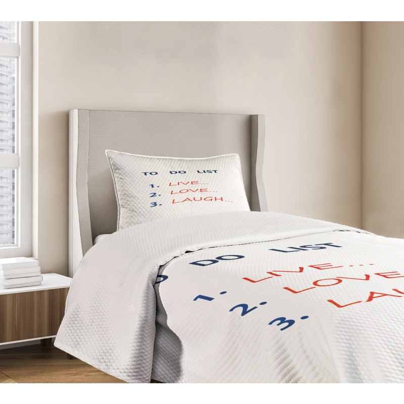 Do List Bedspread Set