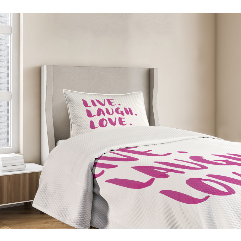 Positive Words Bedspread Set