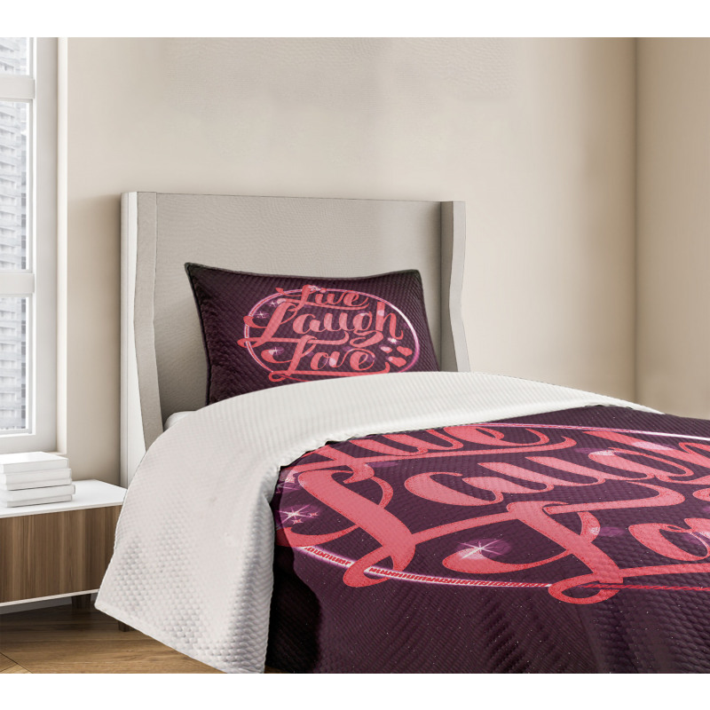 Bokeh Hearts Bedspread Set