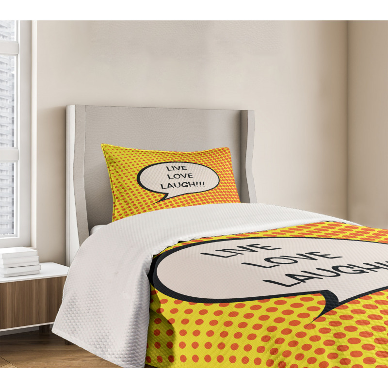 Speech Bubble Bedspread Set