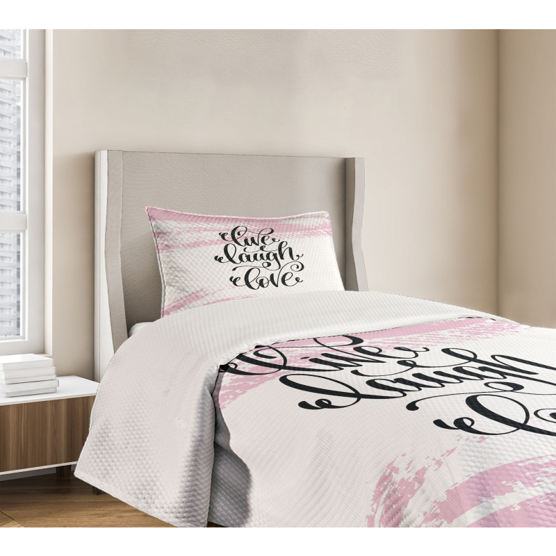 Abstract Pink Tone Bedspread Set