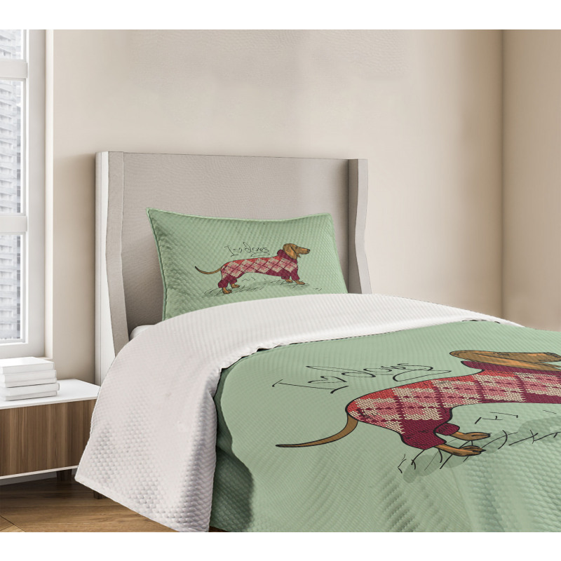 Animal in Clothes Bedspread Set
