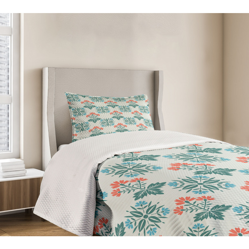 Abstract Spring Motifs Bedspread Set