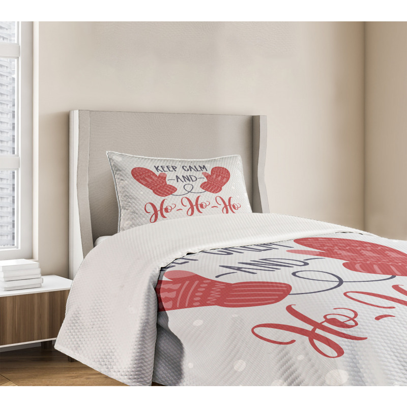 Xmas Fun Words Santa Bedspread Set