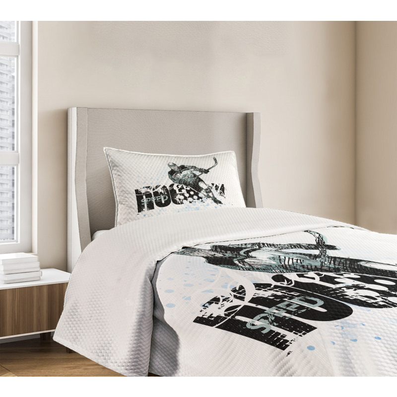 Grunge Player Sketch Bedspread Set