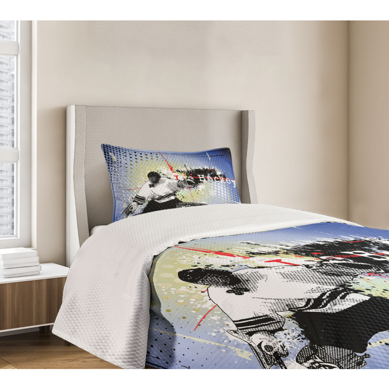 Player Snow Cityscape Bedspread Set