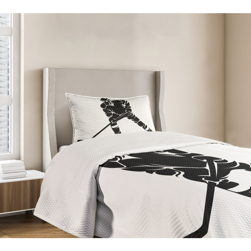 Black Silhouette Match Bedspread Set
