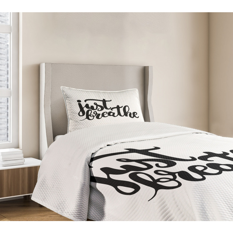 Hand Drawn Font Bedspread Set