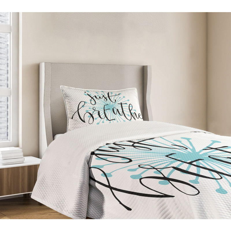 Optimistic Saying Bedspread Set