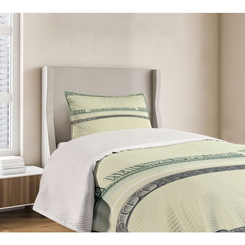 Dollar Bill Frame Pattern Bedspread Set