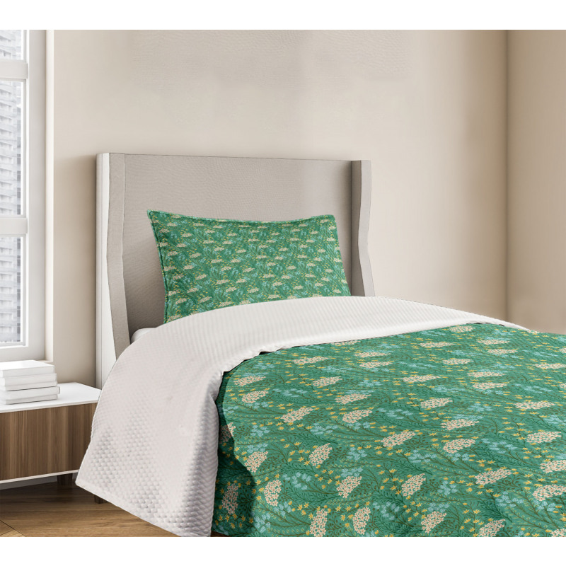 Blooming Leaves Petals Bedspread Set