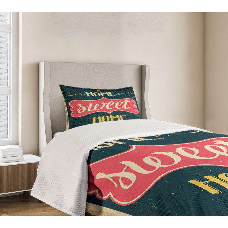 Grunge Words Bedspread Set