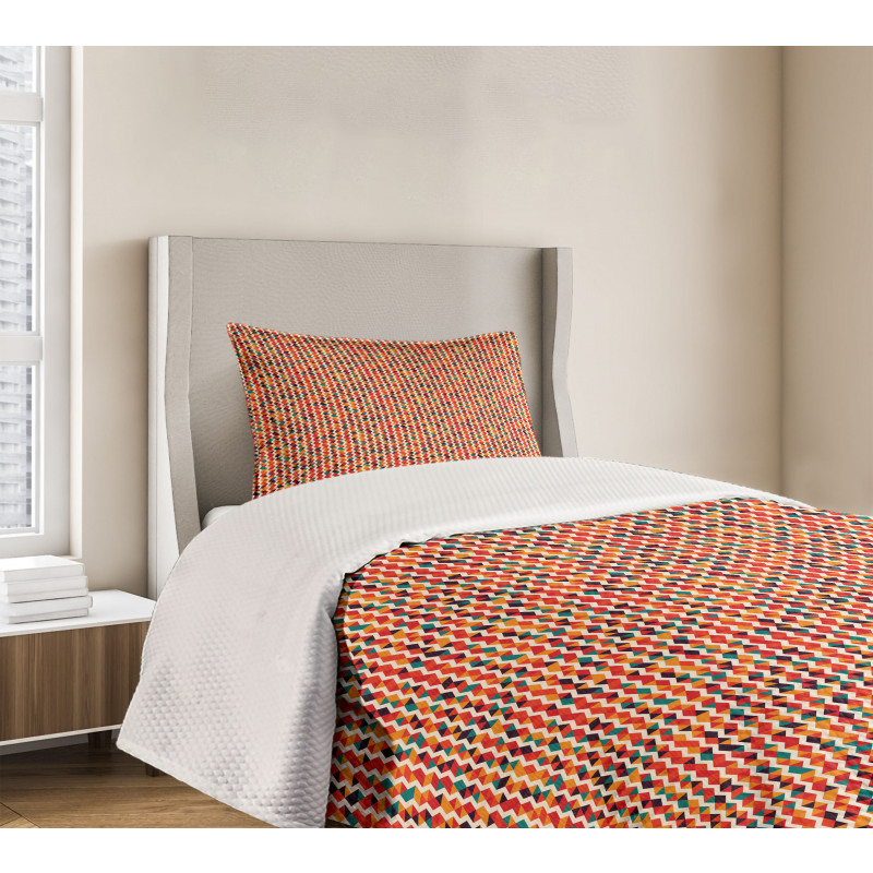 Zig Zag Fractal Look Bedspread Set