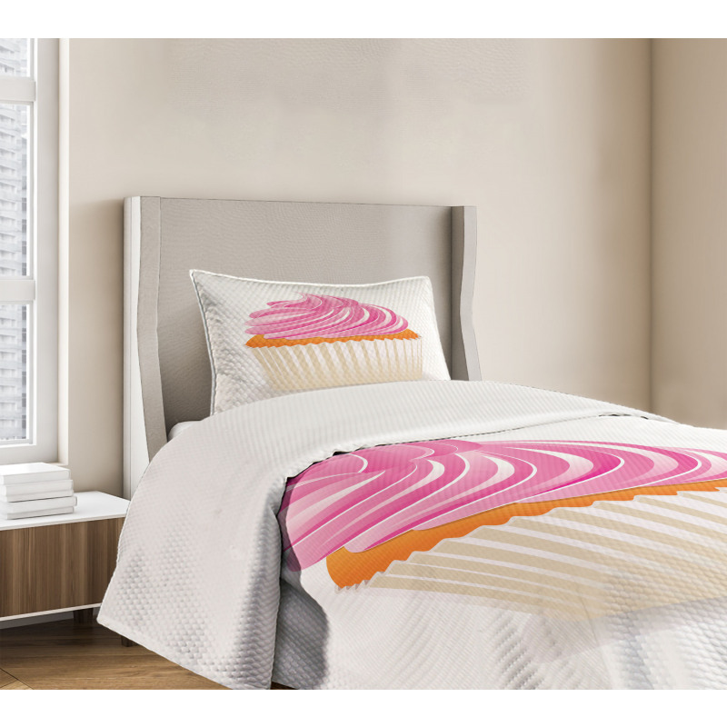 Pink Cupcake Bedspread Set