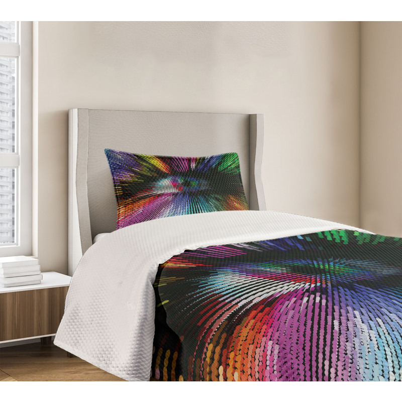 Abstract Vibrant Optical Bedspread Set