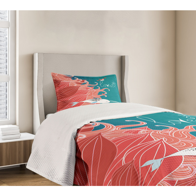 Arctic Whale and Bird Bedspread Set