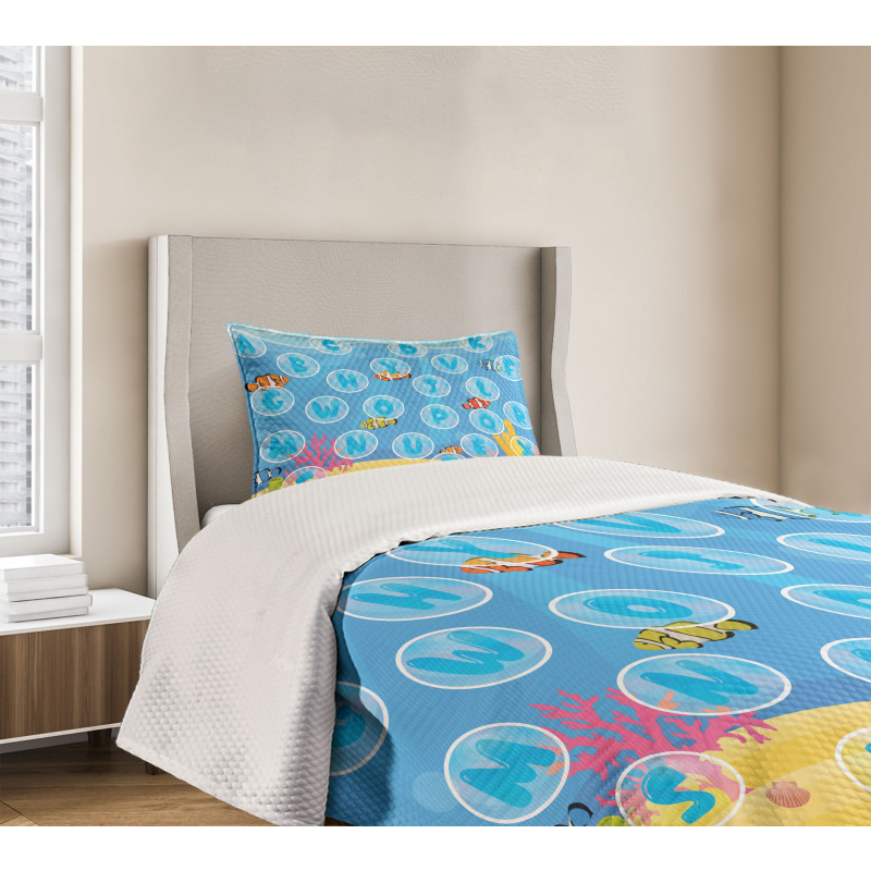 Alphabet Letters Bedspread Set