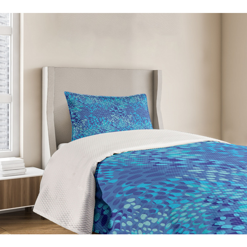 Abstract Fish Skin Scales Bedspread Set